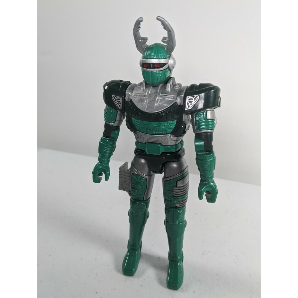 1996 Vintage Bandai Beetleborgs Green Hunter Metallic Borgs 6 inch‎